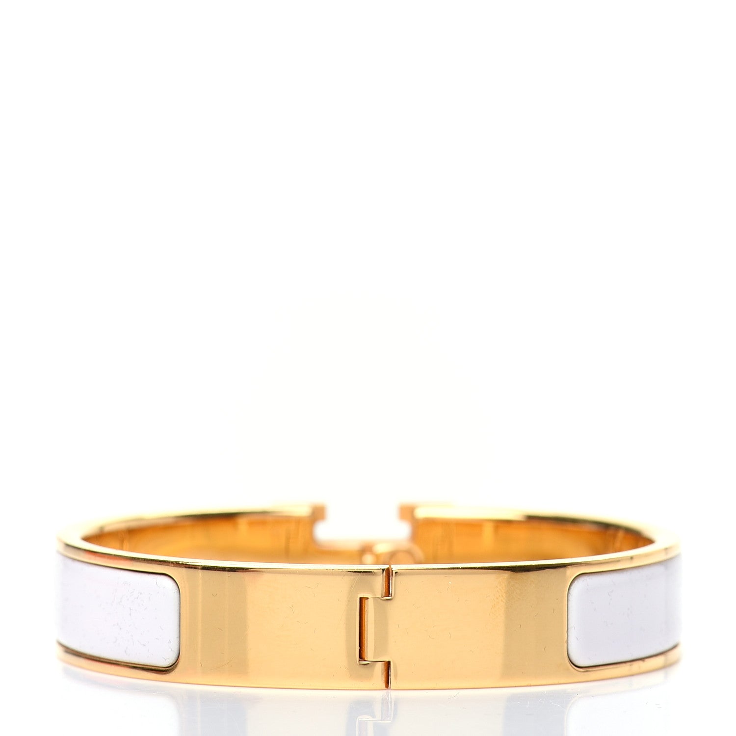 Hermes Enamel Narrow Clic Clac H Bracelet PM White 3 of 5
