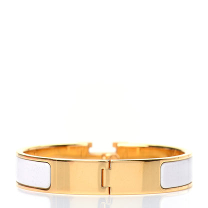 Hermes Enamel Narrow Clic Clac H Bracelet PM White 3 of 5