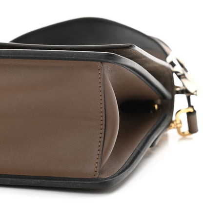 Fendi Vitello Century F is Fendi Bi-Color FF 1974 Embossed Kan I Shoulder Bag Maya Black 10 of 11