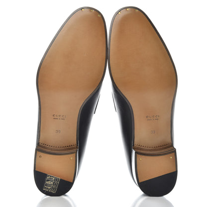 Gucci Calfskin Web Interlocking G Tassel Loafers 39 Black 6 of 10