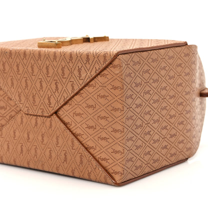 Saint Laurent Calfskin Monogram Take Away Box Dusty Vintage Brown Gold 10 of 11