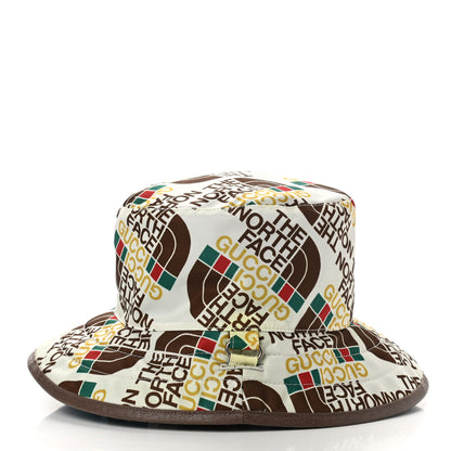Gucci X THE NORTH FACE Nylon Reversible Self-Tie Bucket Hat L Beige Sky Blue 5 of 10