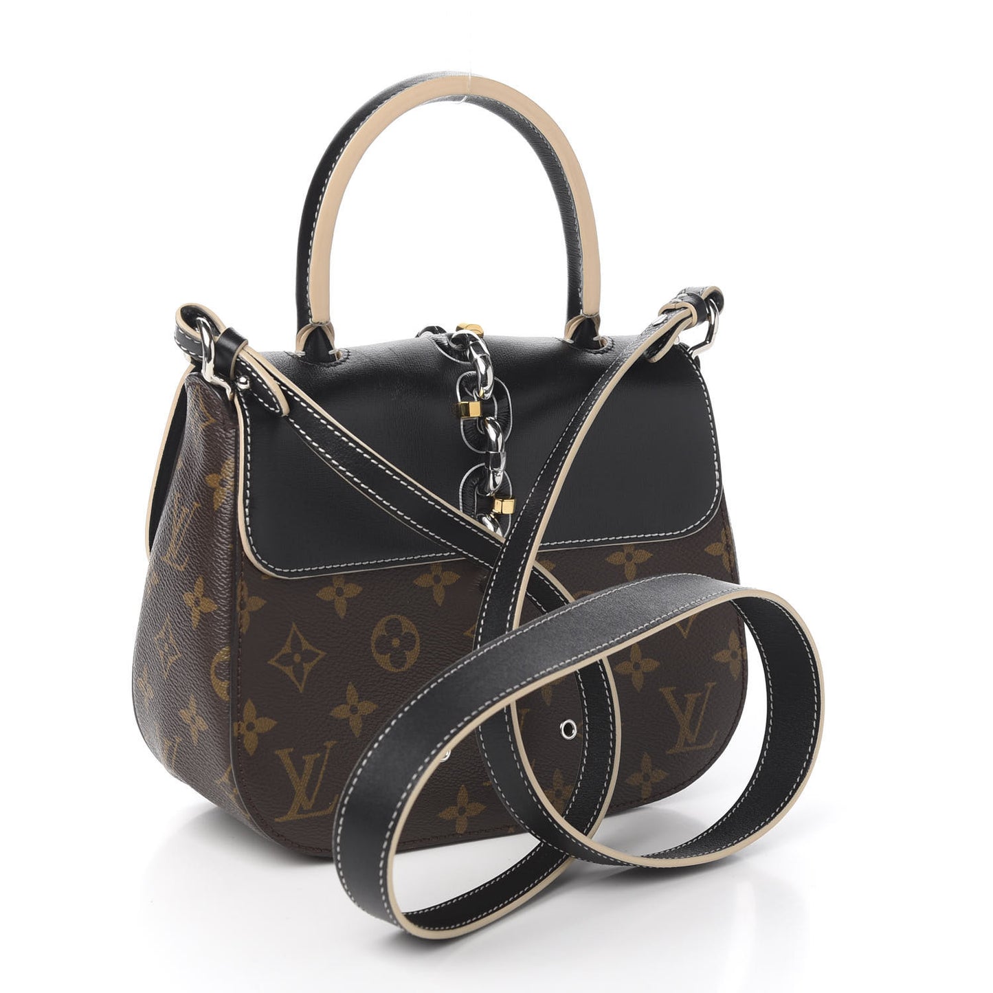 Calfskin Monogram Chain It Bag PM Black