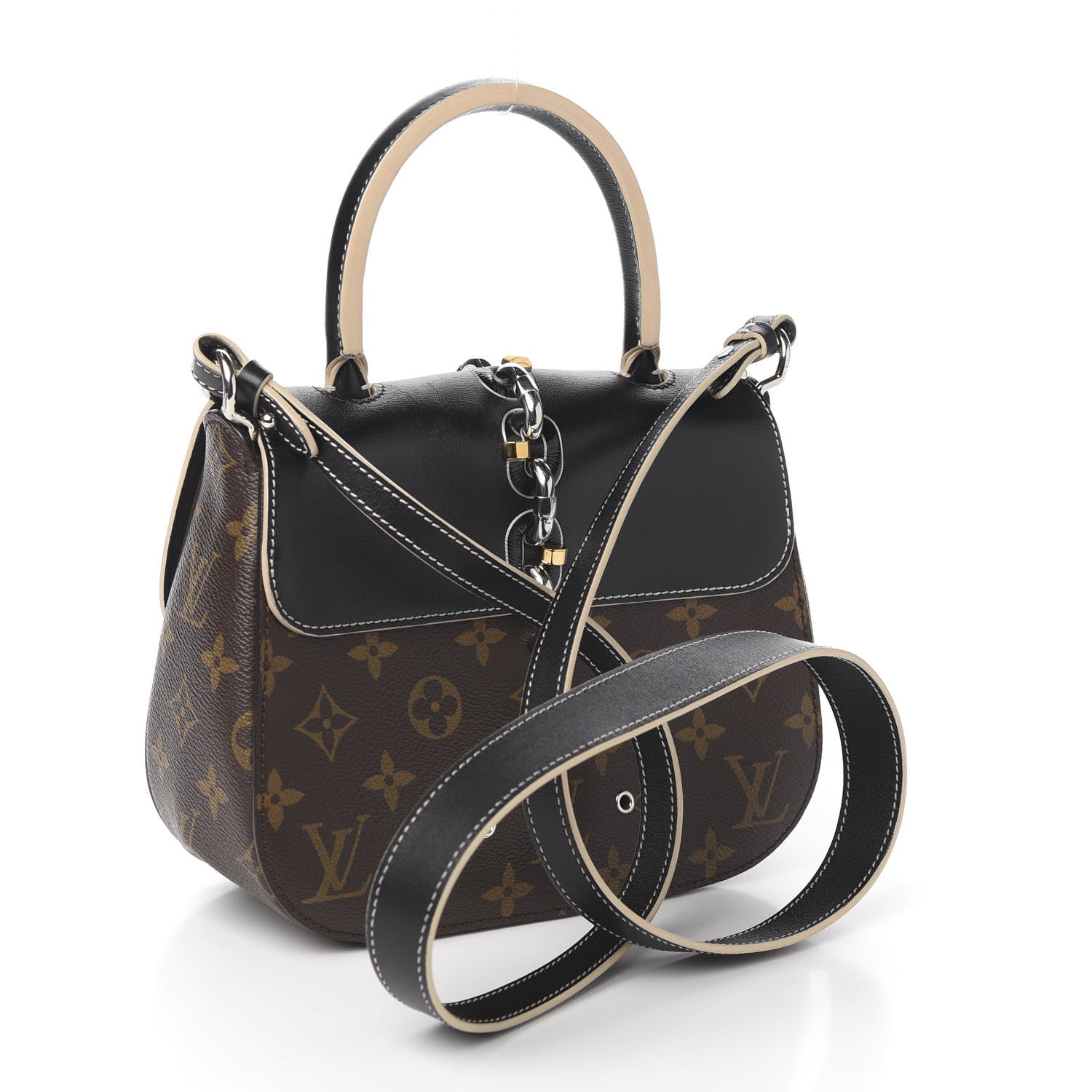 Louis Vuitton Calfskin Monogram Chain It Bag PM Black 2 of 8