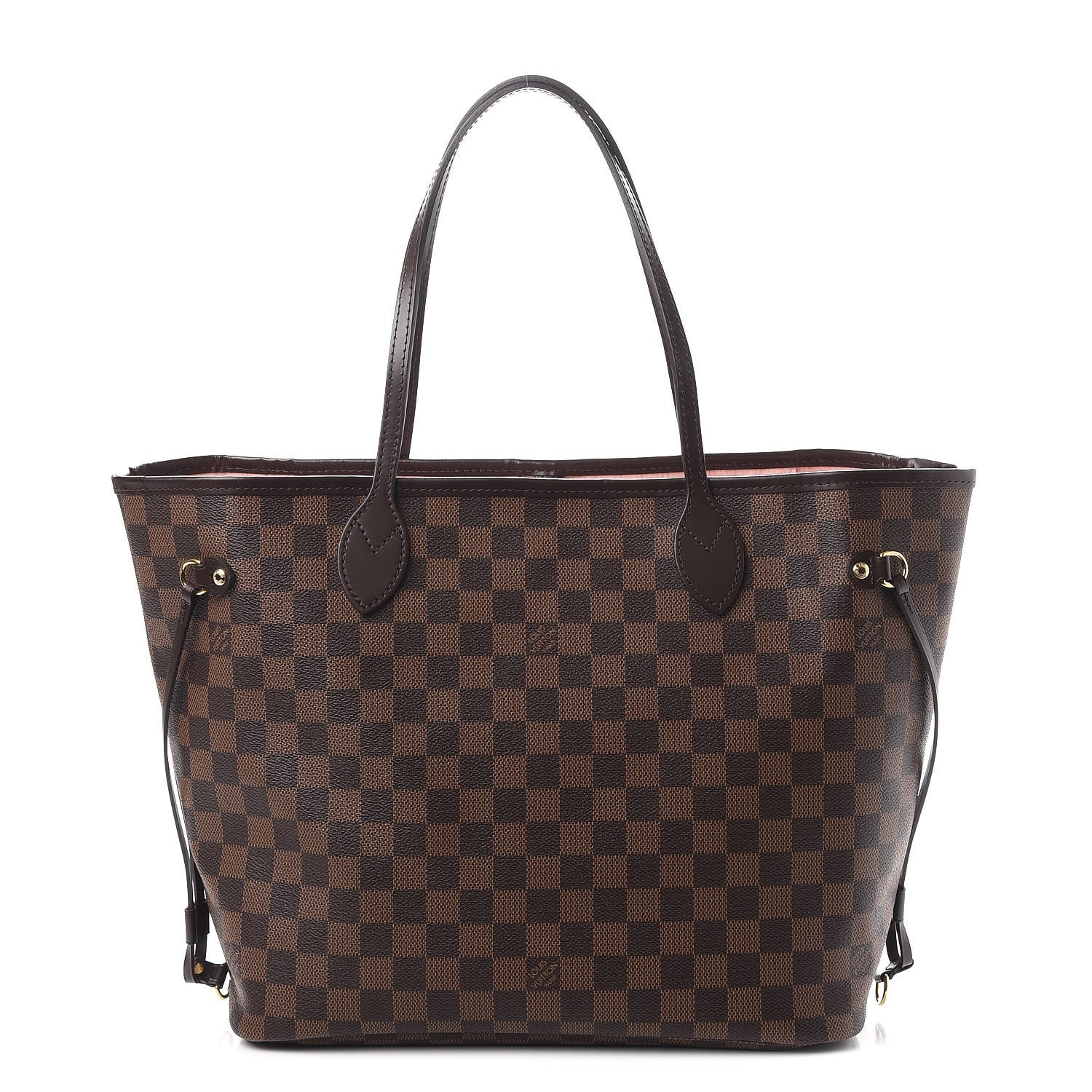 Louis Vuitton Damier Ebene Neo Neverfull MM Rose Ballerine 1 of 8