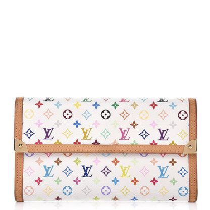 Louis Vuitton Monogram Multicolor Porte Tresor International Wallet White 1 of 9