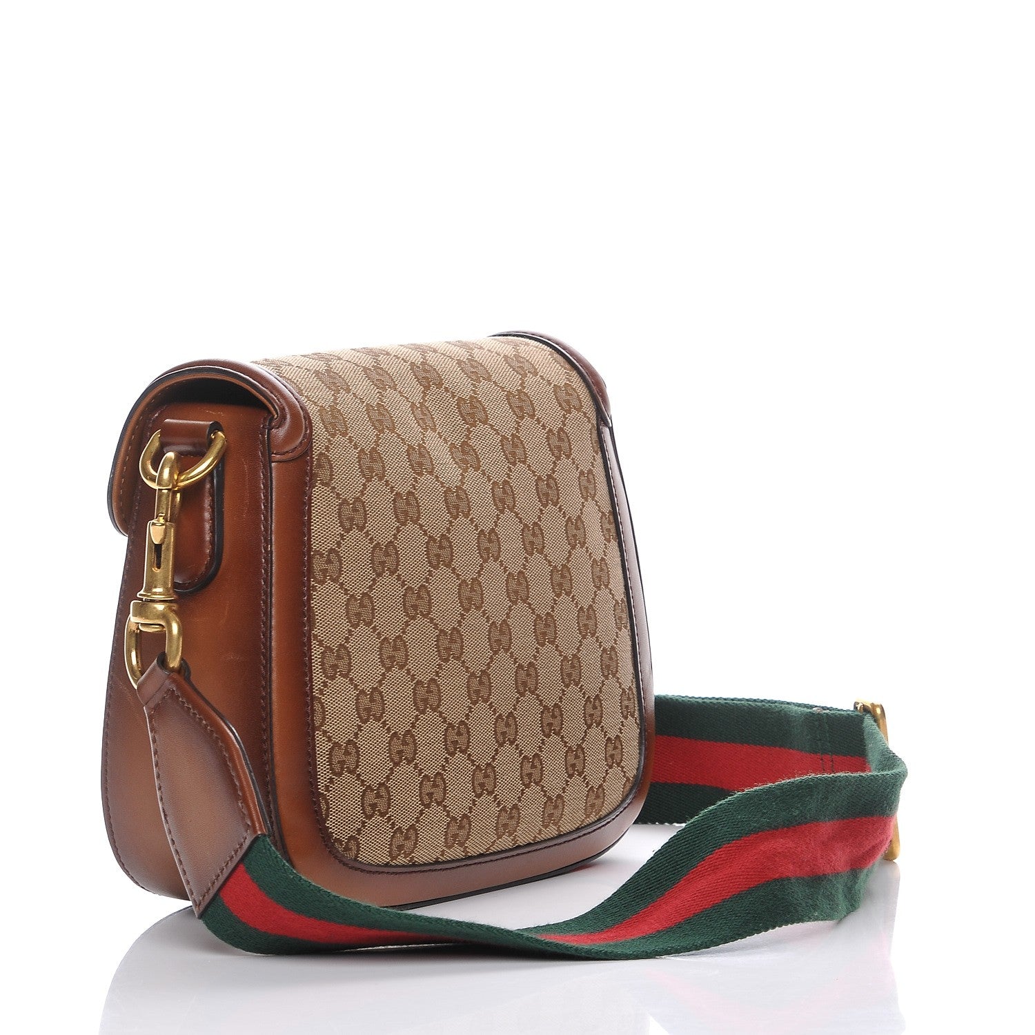 Gucci Monogram Medium Lady Web Shoulder Bag Beige Cuir 3 of 9