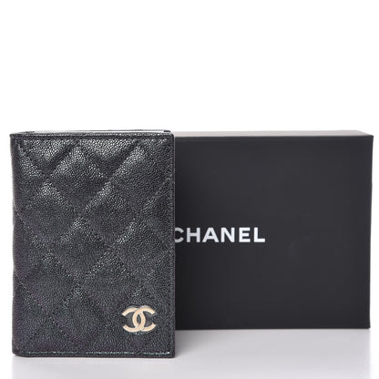 Chanel Iridescent Caviar Quilted Card Holder Wallet Black 8 of 8