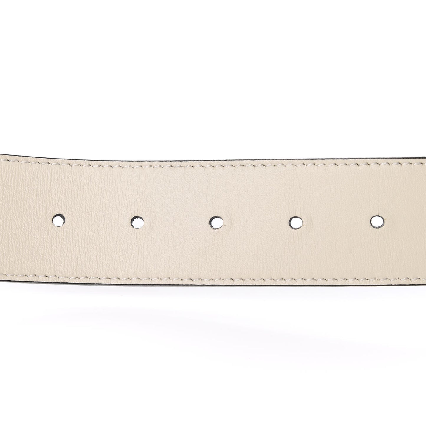 Calfskin Queen Margaret Bee Belt 85 34 White
