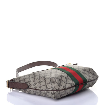 Gucci GG Supreme Monogram Web Small Ophidia Half Moon Hobo Brown 4 of 9