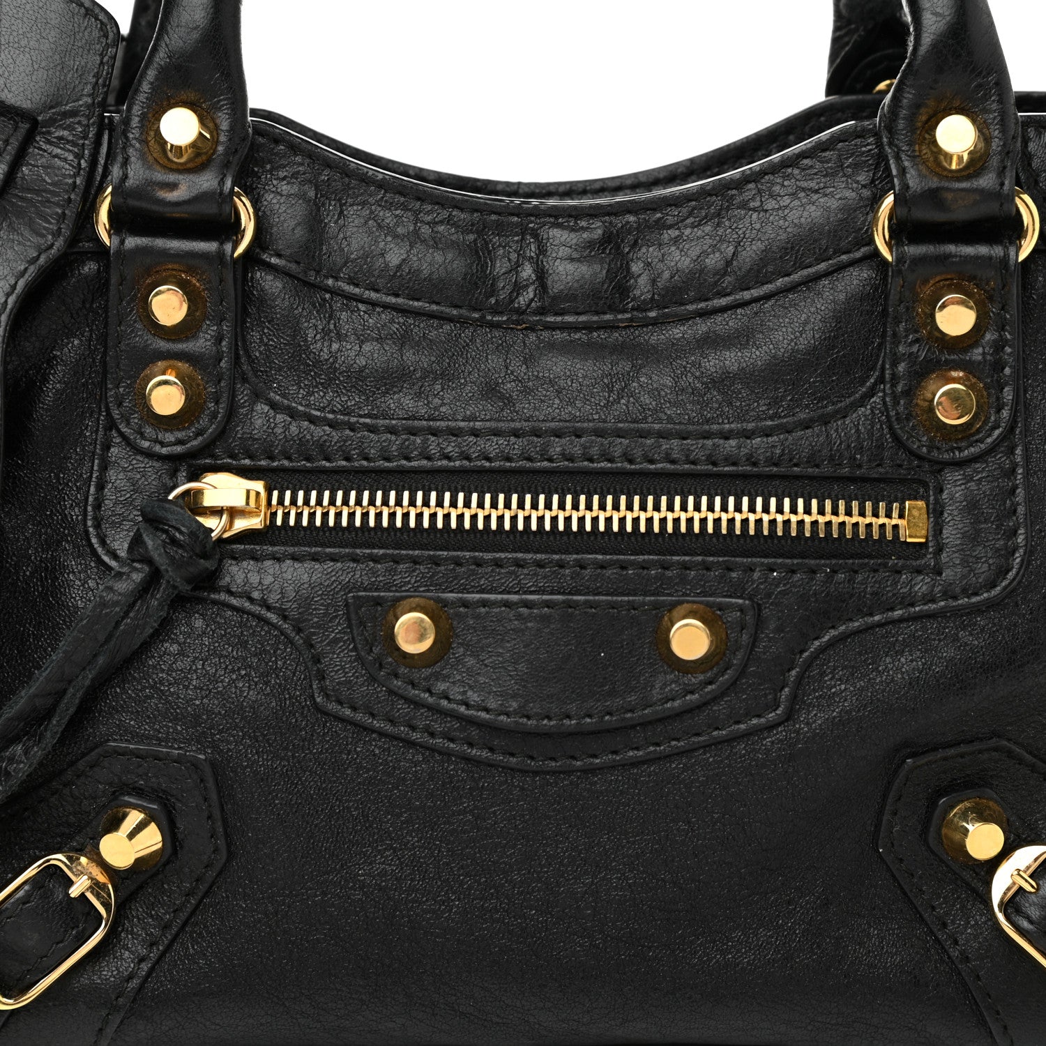 Balenciaga Agneau Classic Gold Hardware Mini City Black 7 of 11