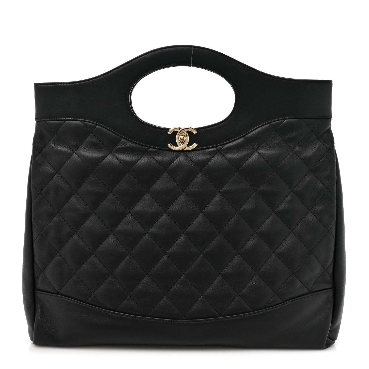 Chanel Lambskin Quilted Large 31 Shopping Bag Black 1 of 14