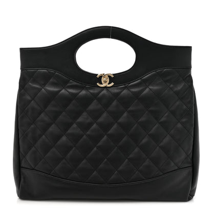 Chanel Lambskin Quilted Large 31 Shopping Bag Black 1 of 14