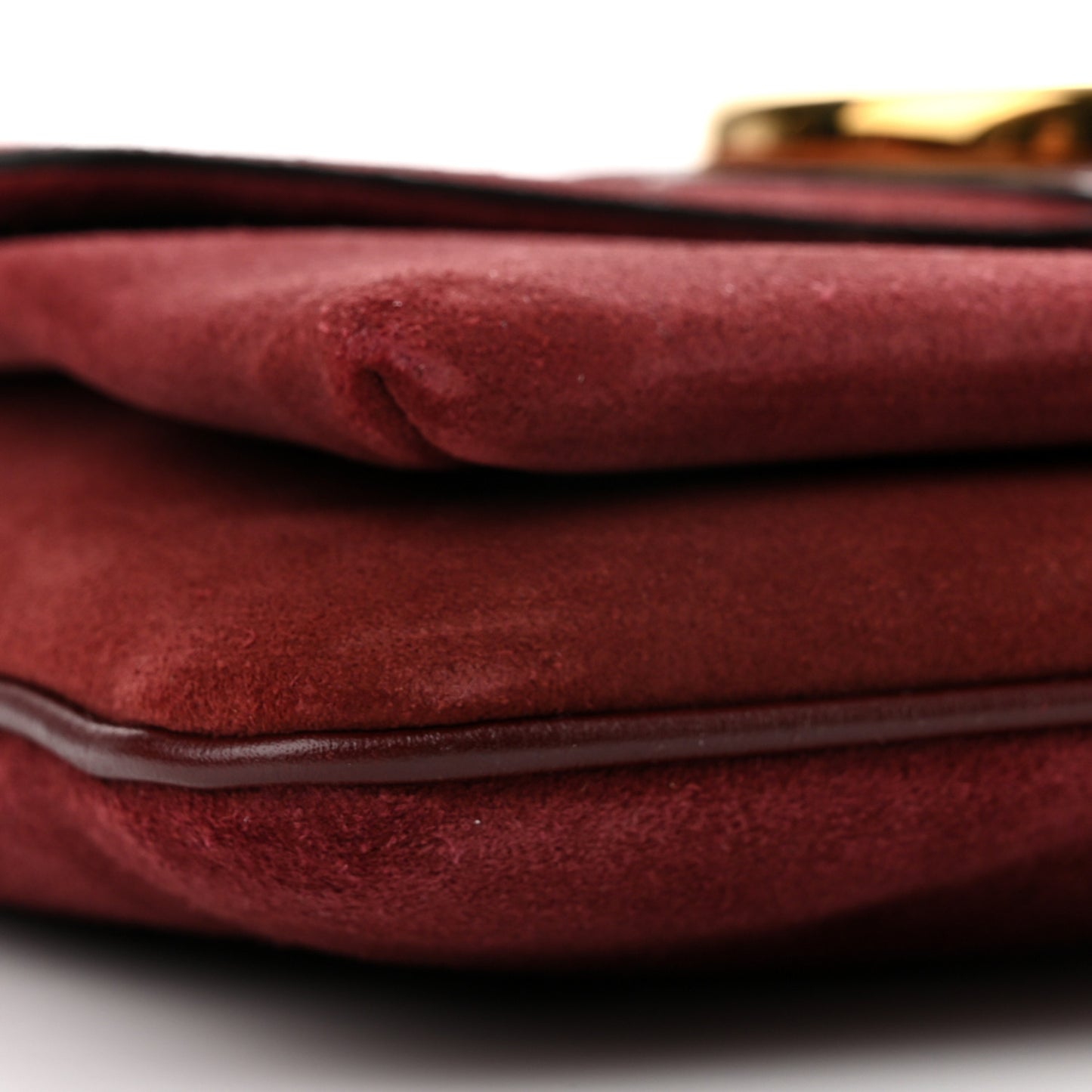 Suede Medium Arli Flap Shoulder Bag Vintage Bordeaux