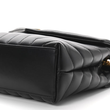 Saint Laurent Calfskin Y Quilted Monogram Small Loulou Chain Satchel Black 9 of 10