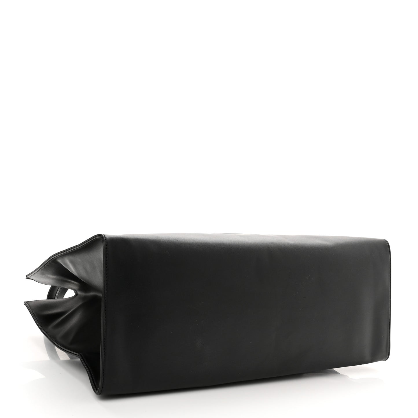 Vegan Leather Large Shopping Bag Black