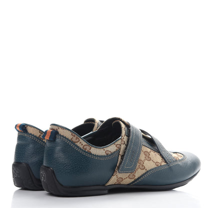 Gucci Monogram Velcro Sneakers 11 Blue 4 of 10