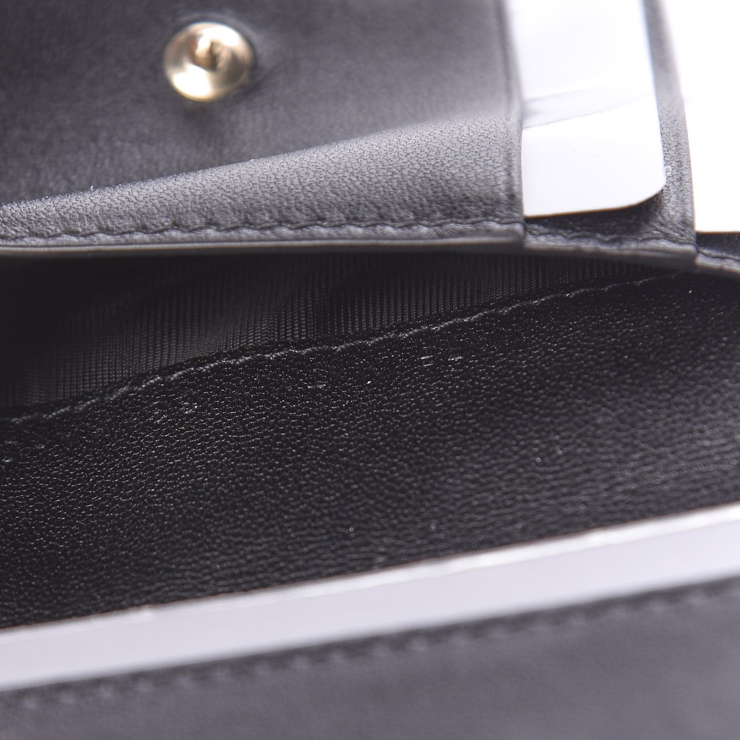 Lambskin Cannage Small Lady Dior Flap Card Holder Black