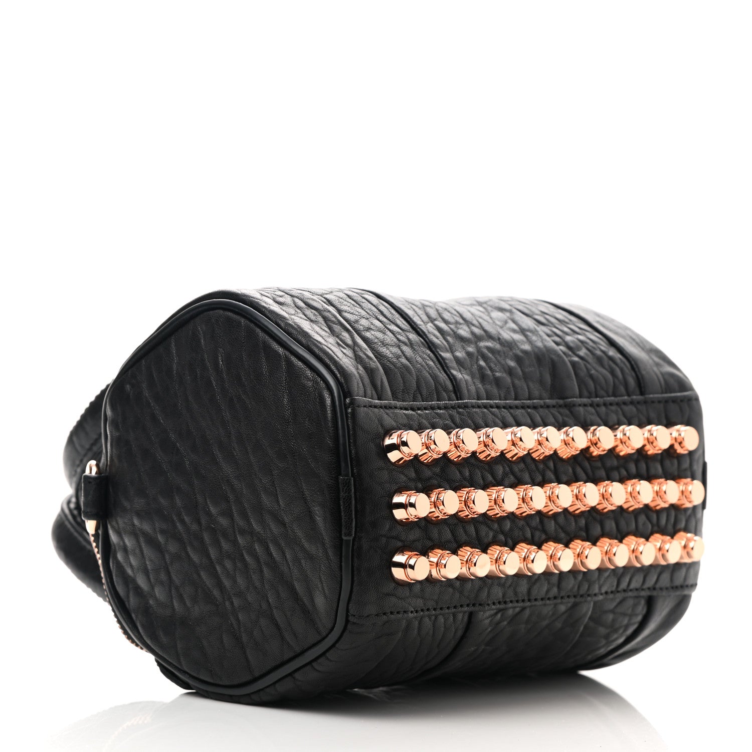 Alexander Wang Pebbled Lambskin Mini Rockie Black Rose Gold Hardware 4 of 9