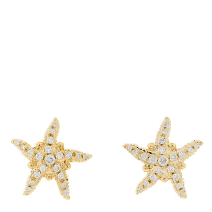 Temple St. Clair 18K Yellow Gold Diamond Sea Star Earrings 1 of 3
