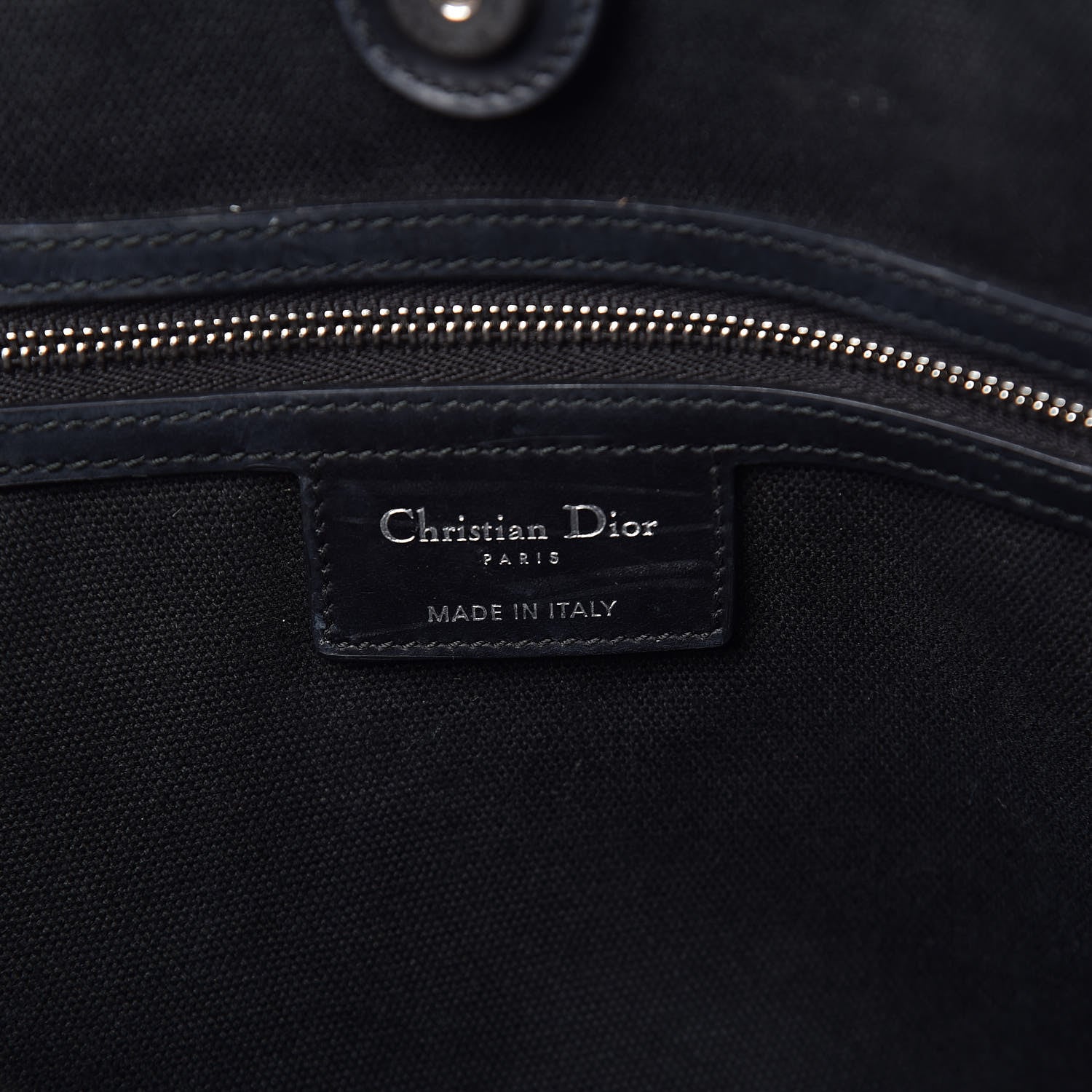 Christian Dior Coated Canvas Cannage Large Panarea Shopping Tote Black 6 of 17