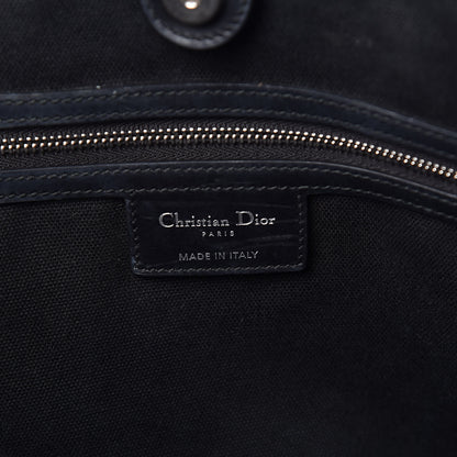 Christian Dior Coated Canvas Cannage Large Panarea Shopping Tote Black 6 of 17