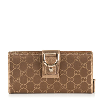 Gucci Satin Monogram Abbey Continental Wallet Bronze 1 of 7