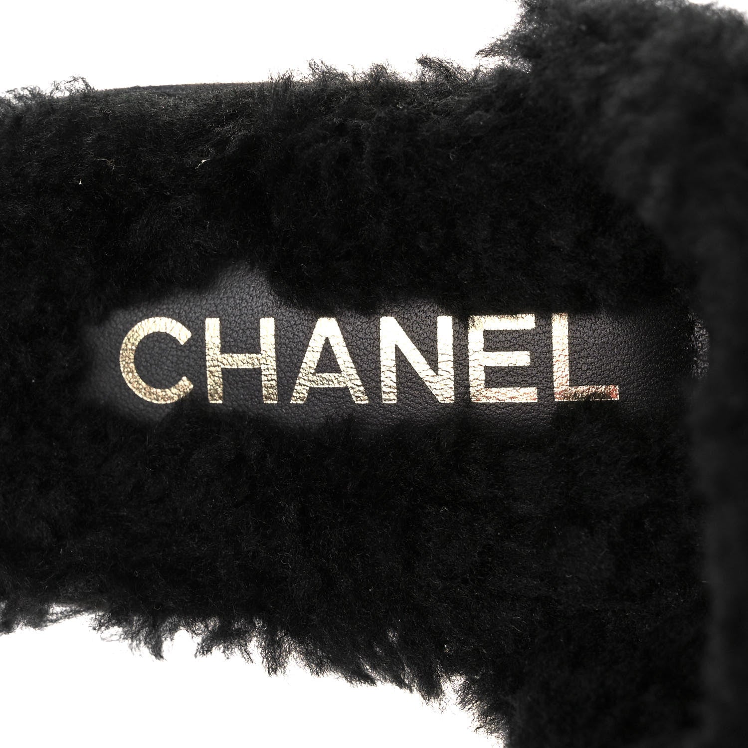 Chanel Suede Calfskin Shearling Turn Lock Clogs 38 Black 7 of 8