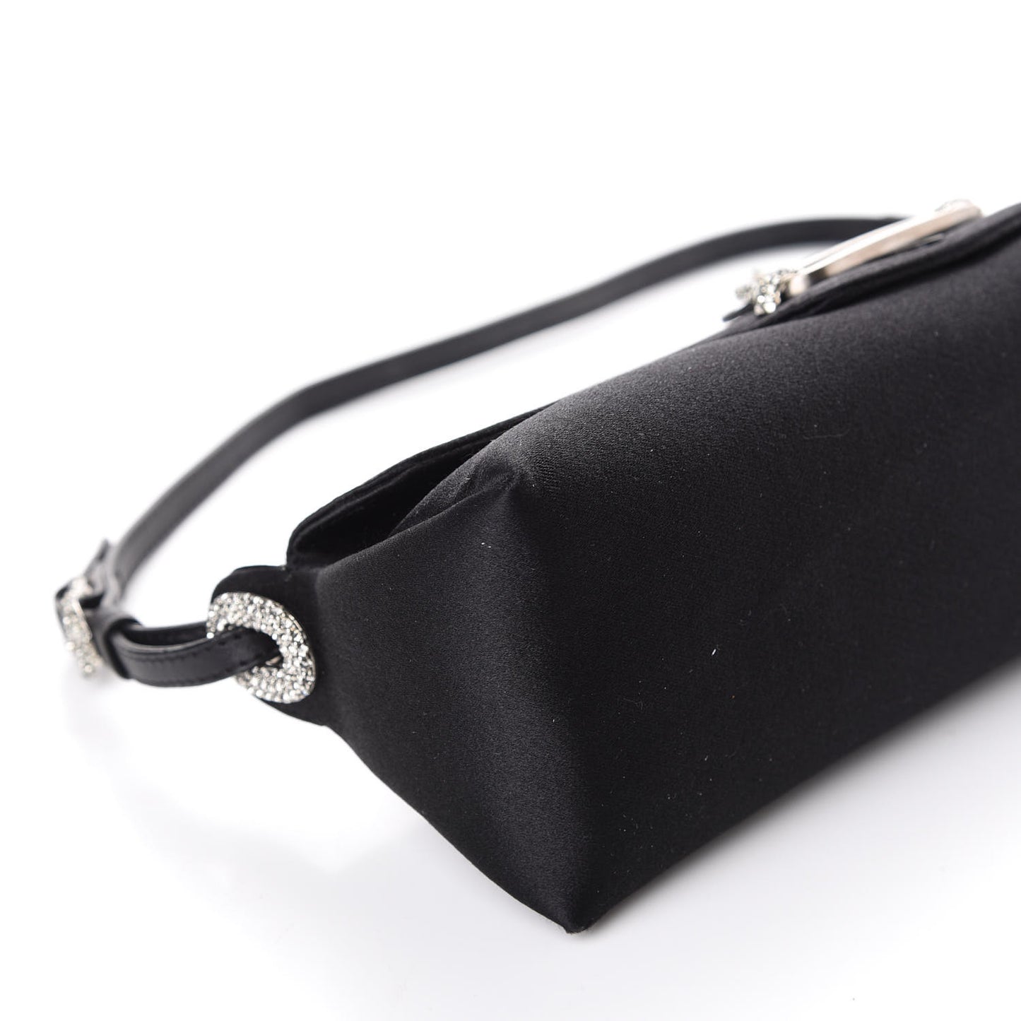 Satin Swarovski Crystal Tulita Evening Bag Black