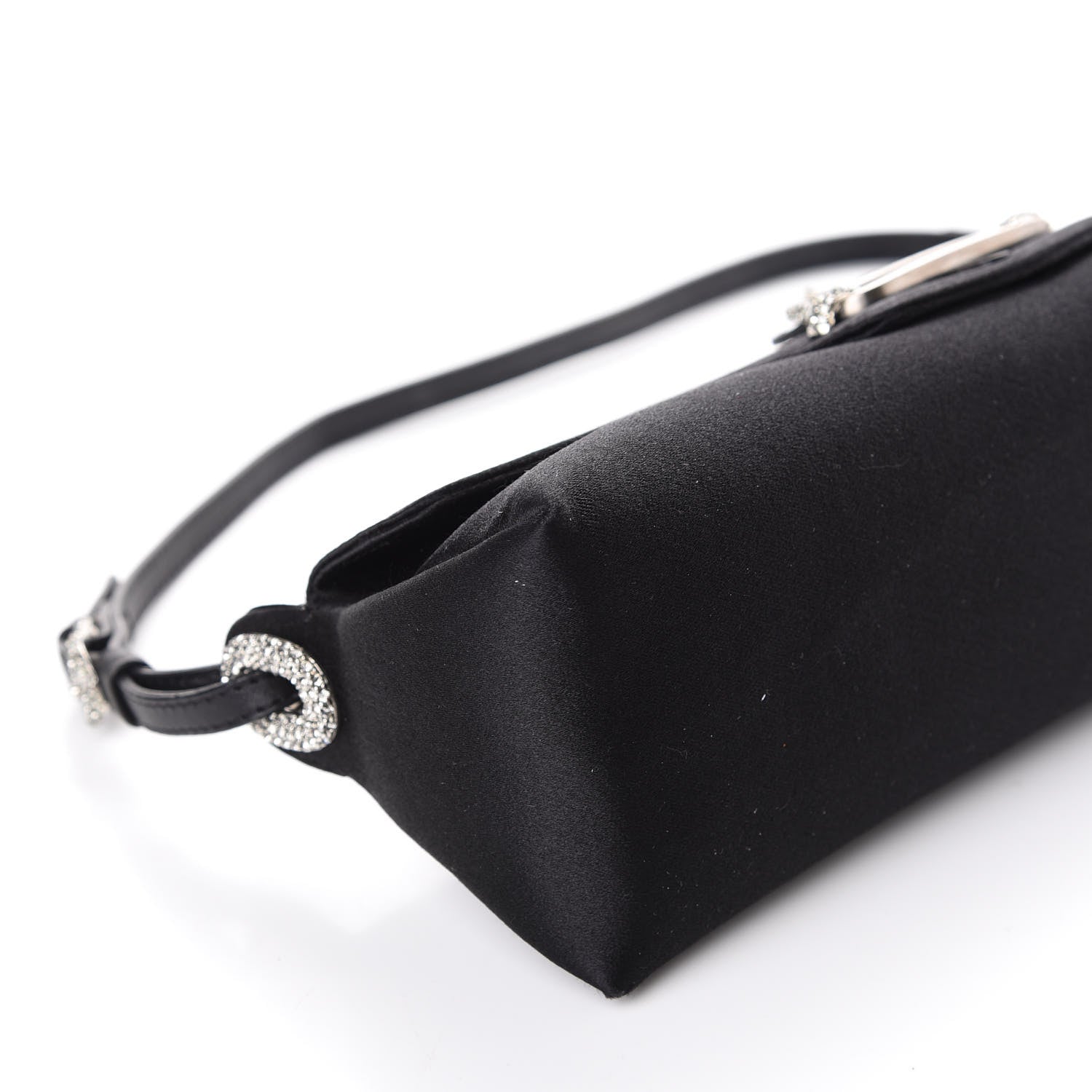 Jimmy Choo Satin Swarovski Crystal Tulita Evening Bag Black 6 of 10