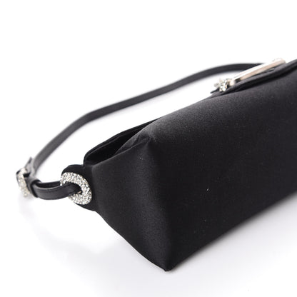 Jimmy Choo Satin Swarovski Crystal Tulita Evening Bag Black 6 of 10
