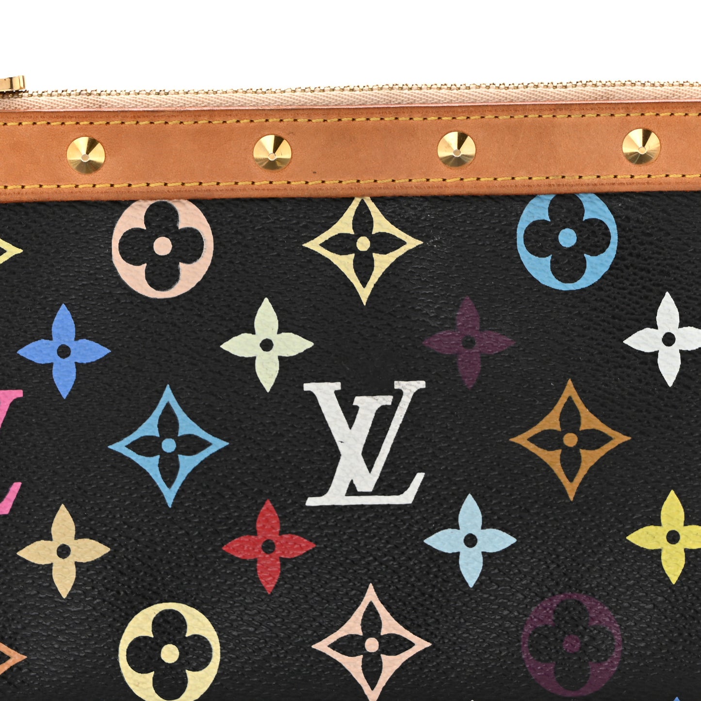 Monogram Multicolor Pochette Accessories Black