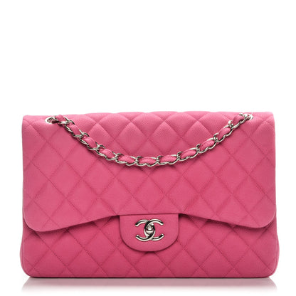 Chanel Iridescent Caviar Quilted Jumbo Double Flap Pink 1 of 7