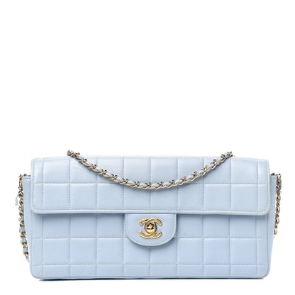 Chanel Lambskin East West Chocolate Bar Flap Light Blue 1 of 20