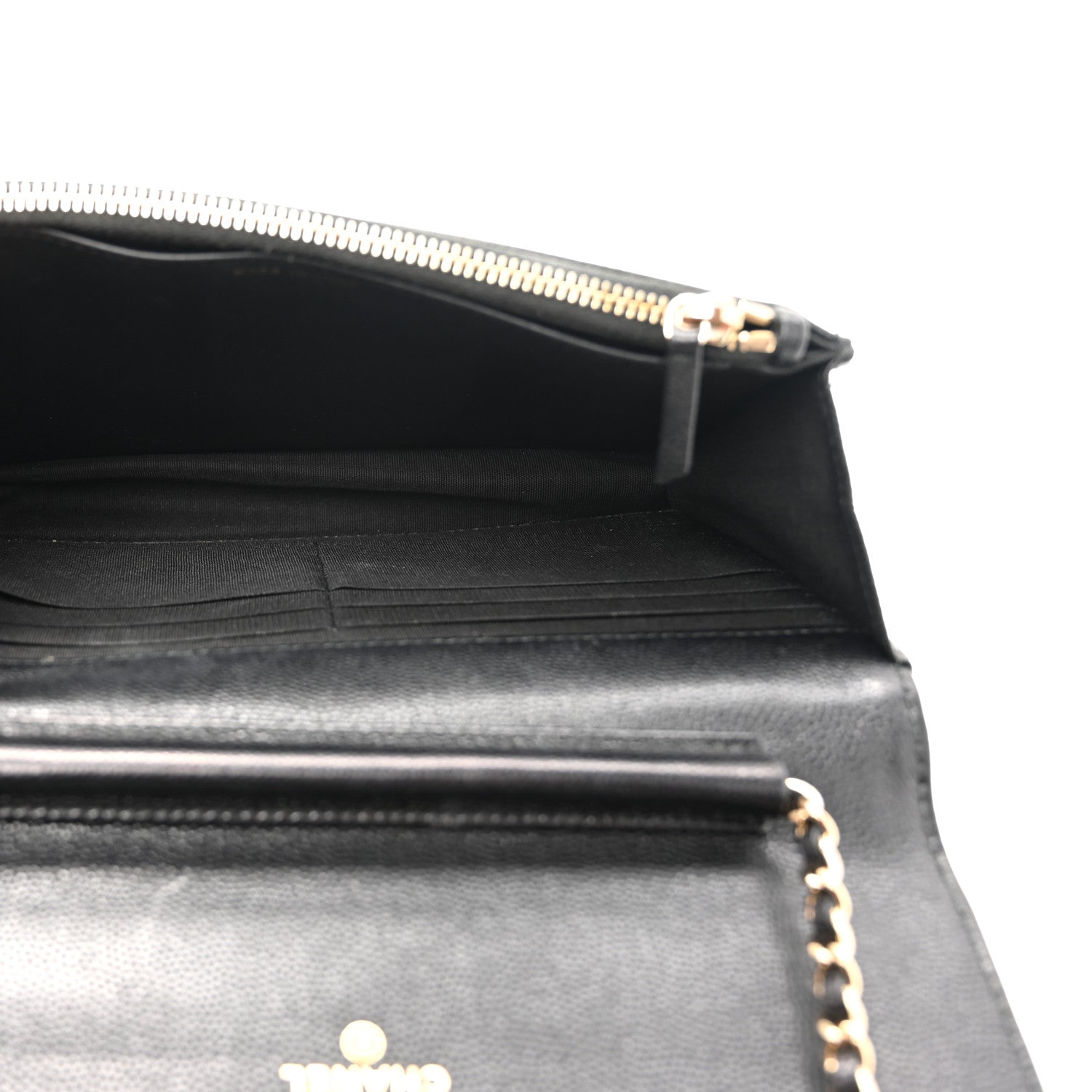 Chanel Caviar Quilted Golden Class Wallet On Chain WOC Black 5 of 12