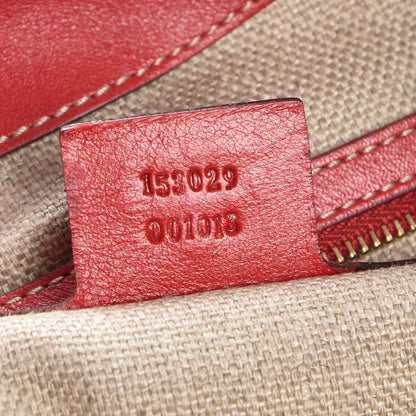 Gucci Calfskin Web Medium Jackie O Bouvier Hobo Red 7 of 7