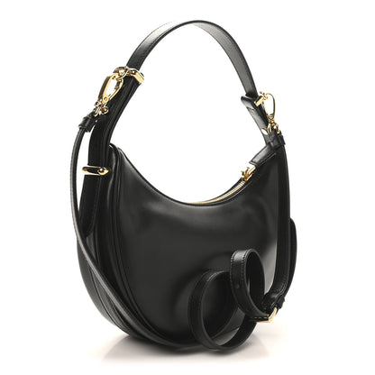 Prada Soft Calfskin Arque Shoulder Bag Black 3 of 9