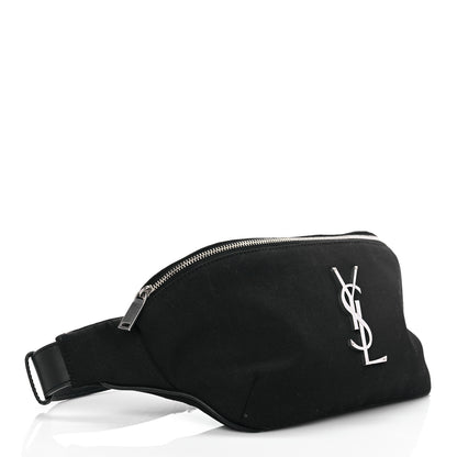 Saint Laurent Canvas Monogram Belt Bag Black 4 of 6