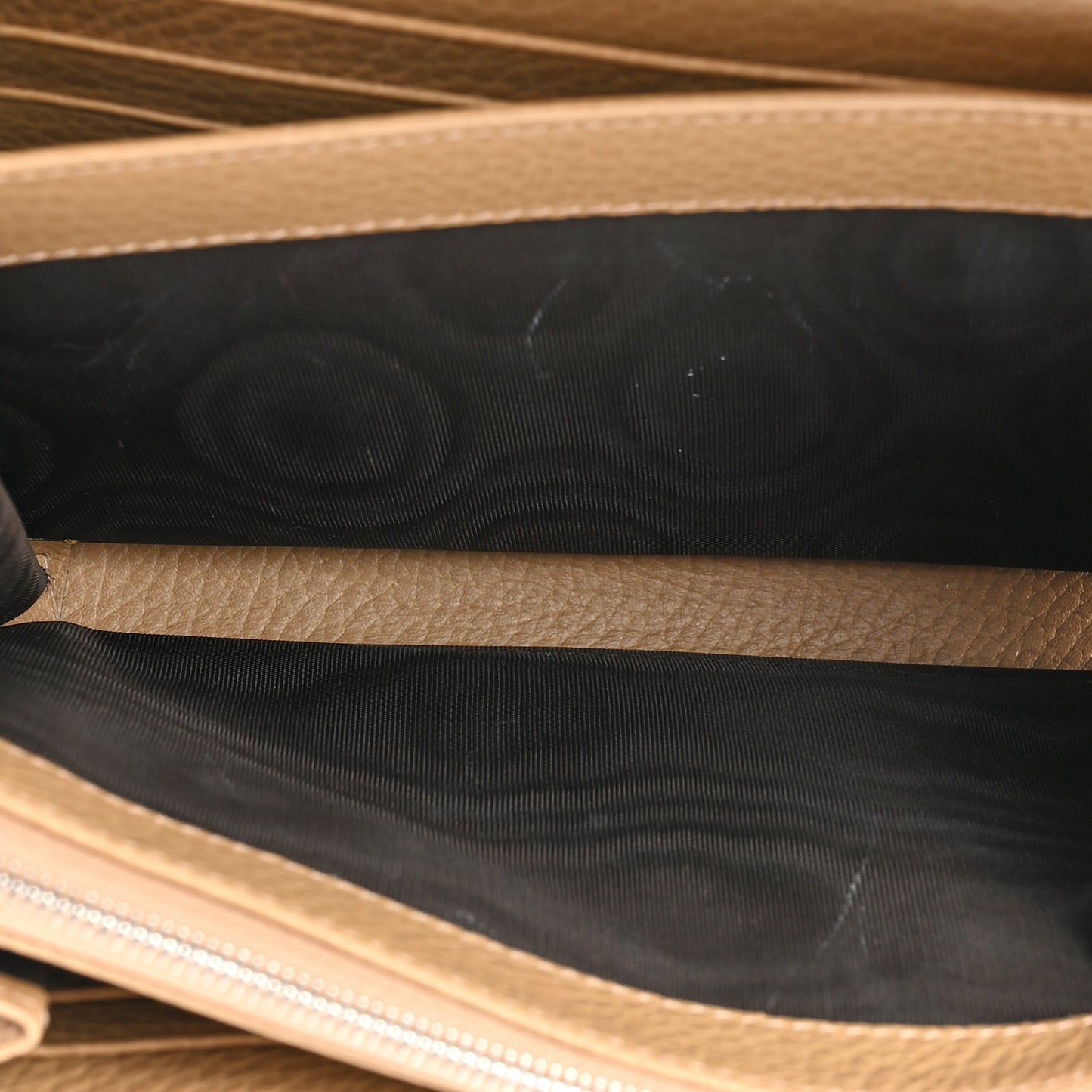 Dollar Calfskin Crystal Mini Dionysus Chain Wallet Natural Tan Black Diamond