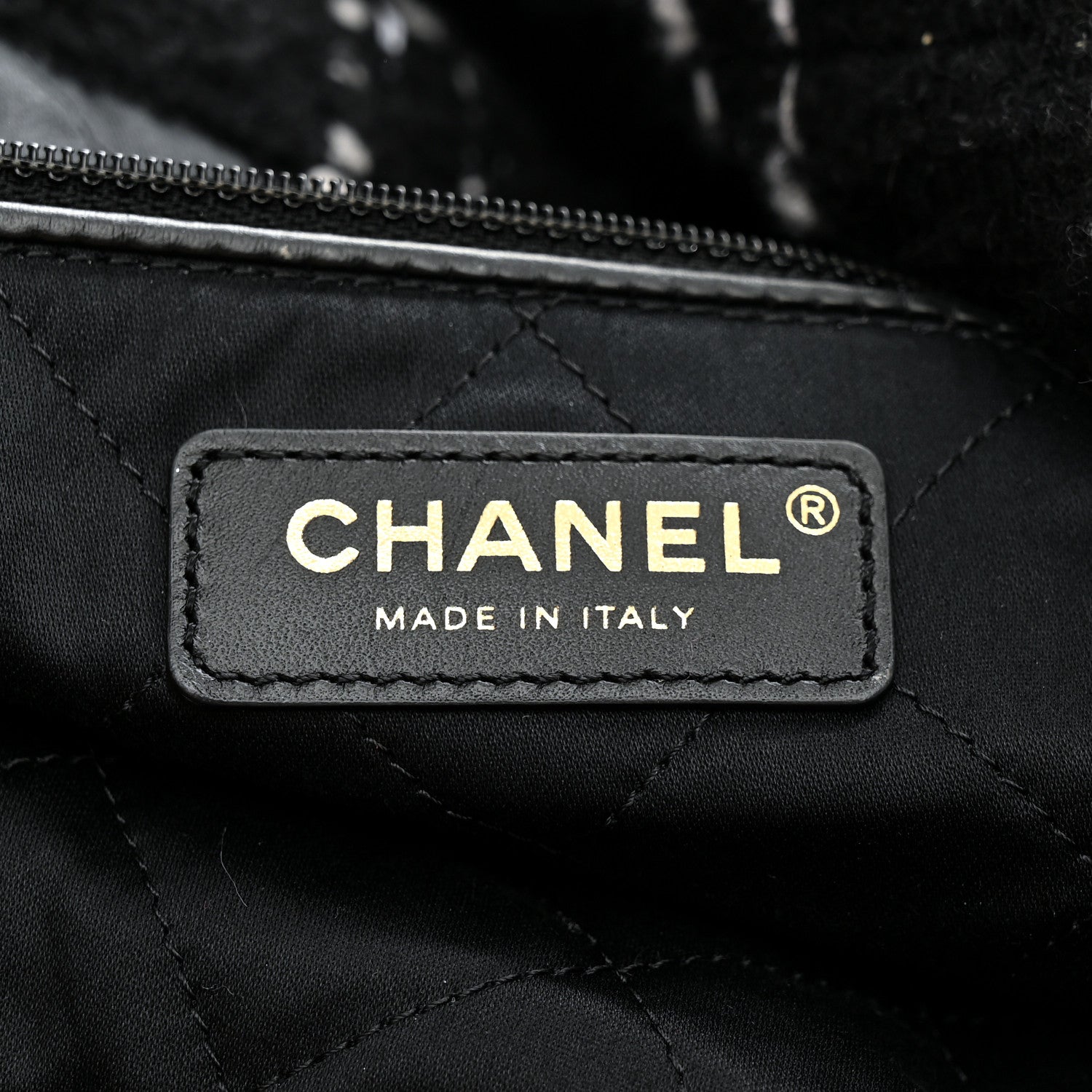 Chanel Wool Tweed Quilted Chanel 22 Black Multicolor 7 of 11