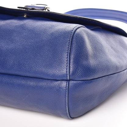 Gucci Calfskin Large Techno Horsebit Shoulder Flap Bag Blue 12 of 12