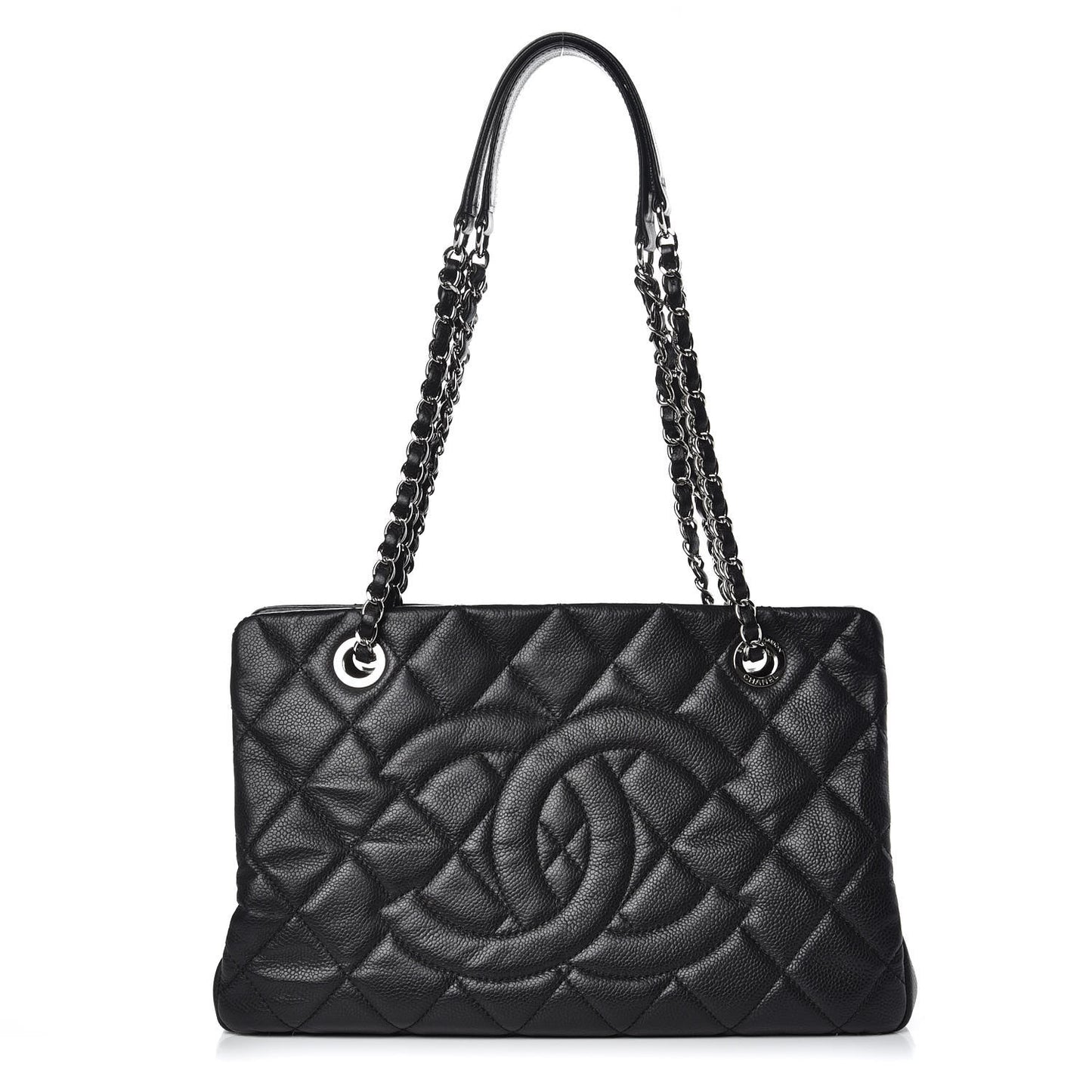 Caviar Quilted Timeless CC Tote Black
