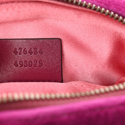 Gucci Velvet Matelasse GG Marmont Belt Bag 85 34 Fuchsia Violet Cyclamen 7 of 9