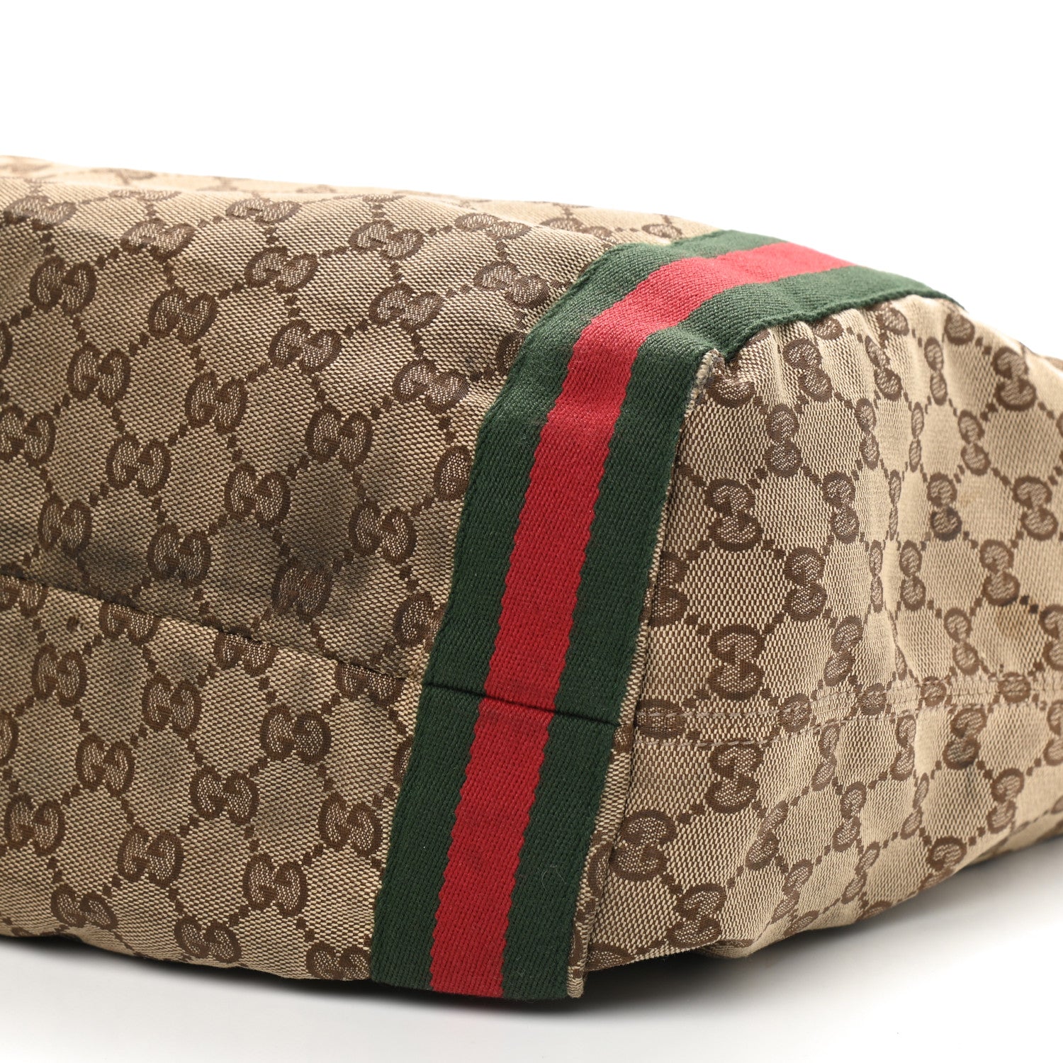 Gucci GG Monogram Medium Web Handle Vertical Tote Dark Brown 9 of 12