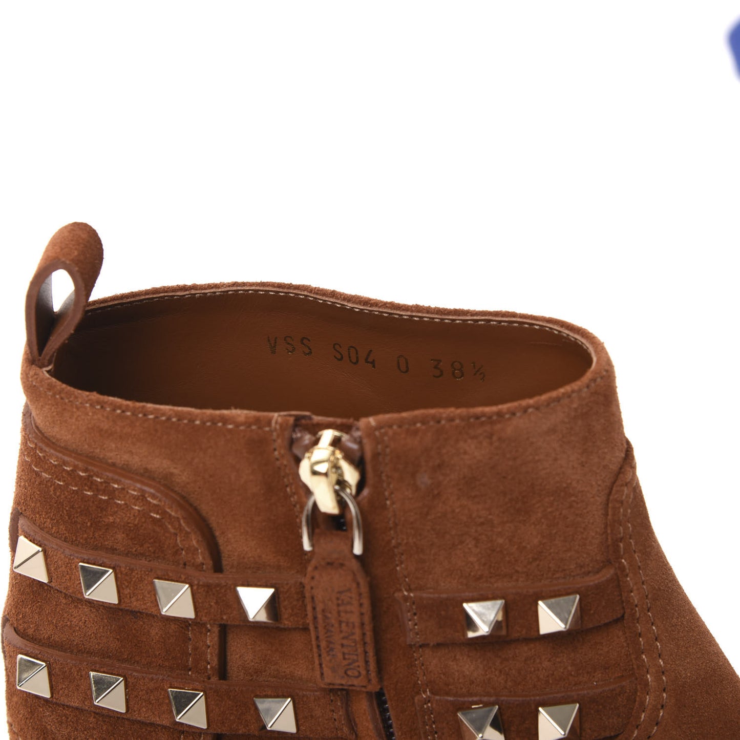 Suede Rockstud Double Buckle 50mm Cowboy Ankle Boots 38.5 Selleria