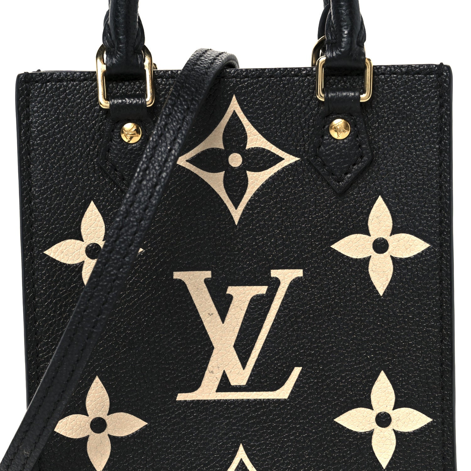 Louis Vuitton Empreinte Monogram Giant Petit Sac Plat Black Beige 7 of 9