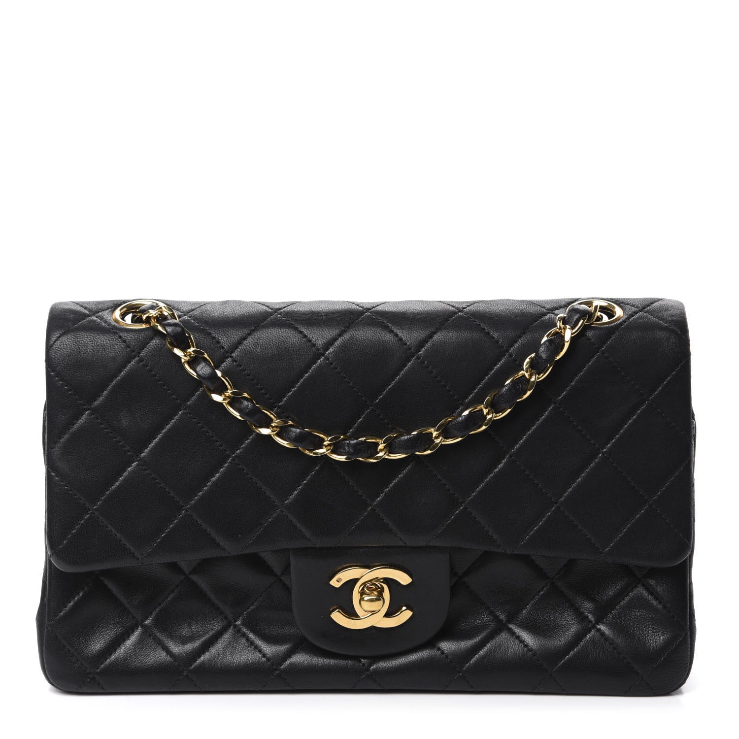Chanel Lambskin Quilted Small Double Flap Black 1 of 14