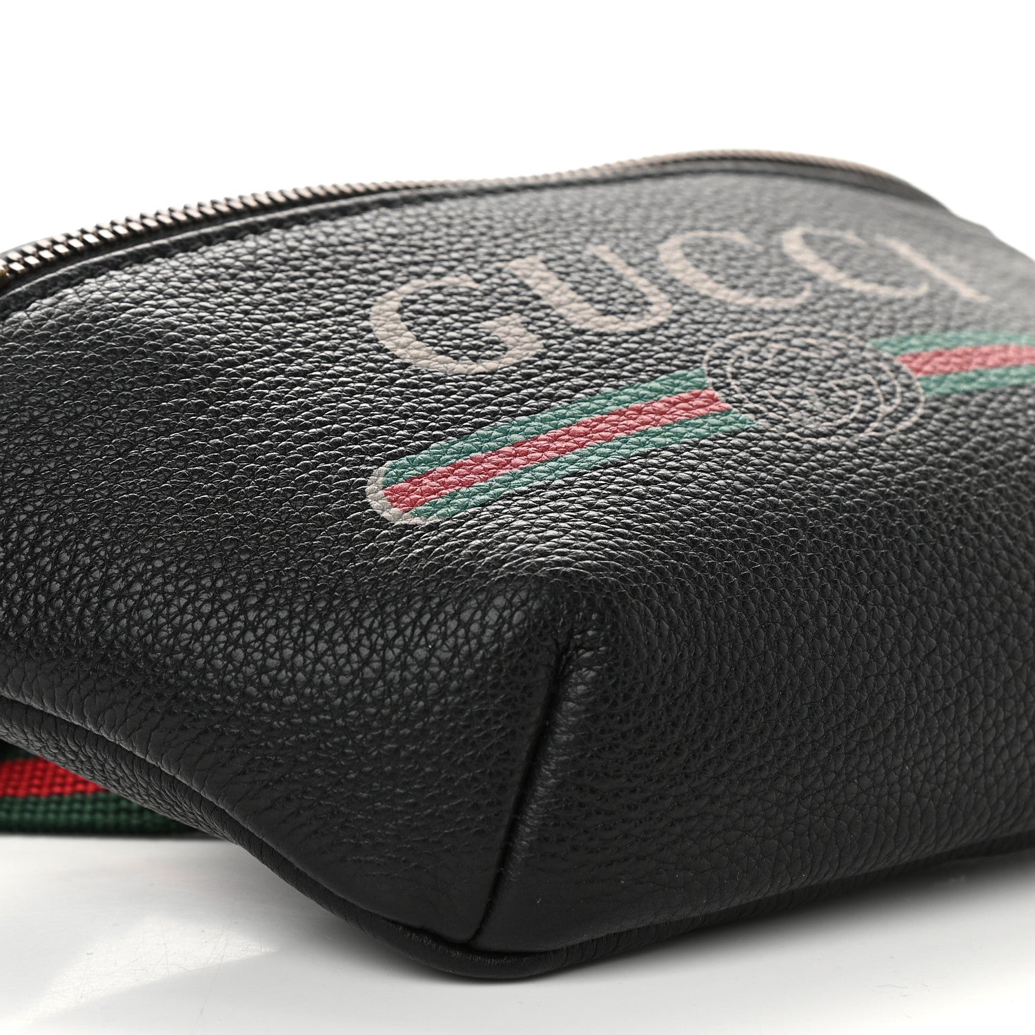 Gucci Grained Calfskin Small Logo Belt Bag Black 8 of 9