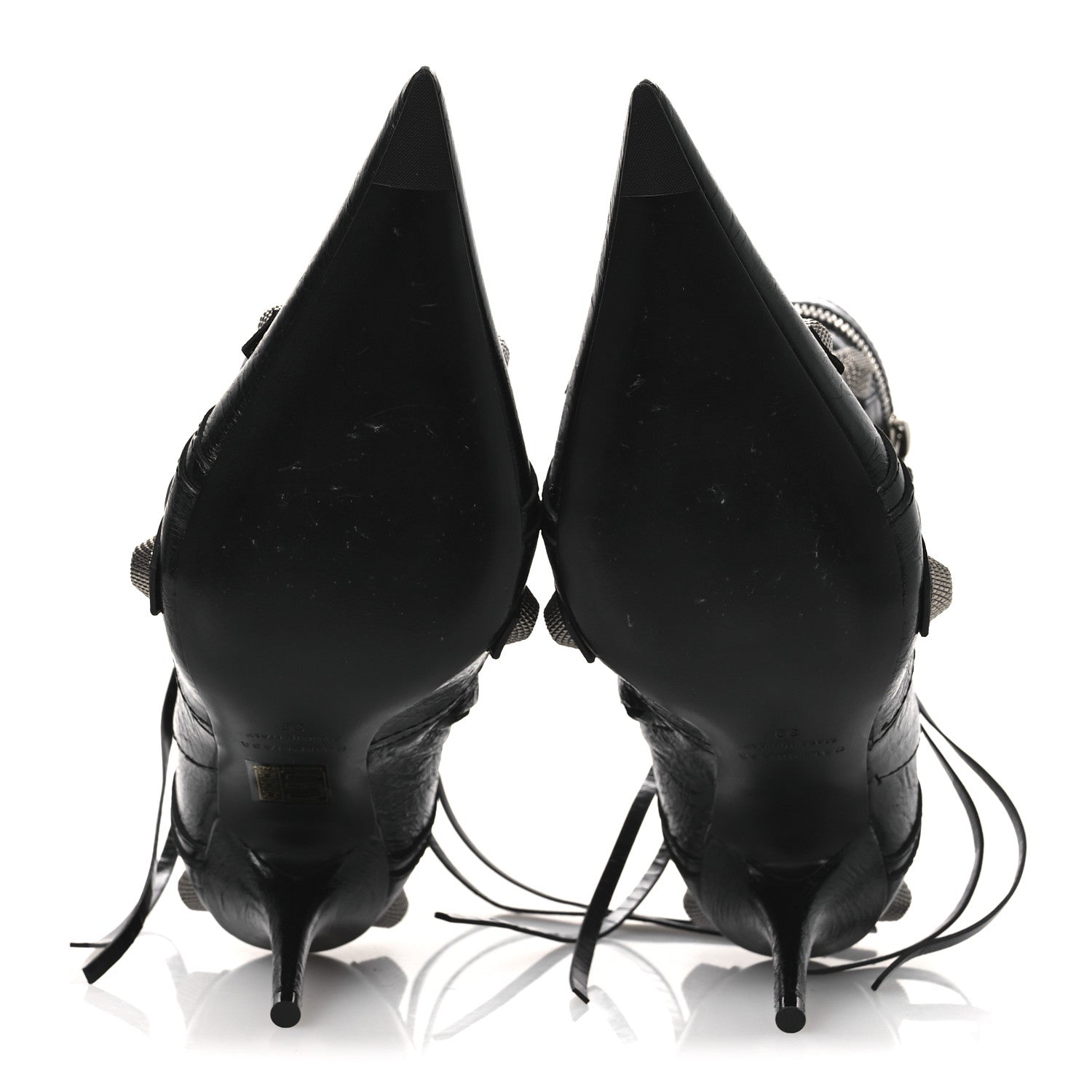 Balenciaga Agneau Arena Cagole 90mm Ankle Boots 39 Black 7 of 11