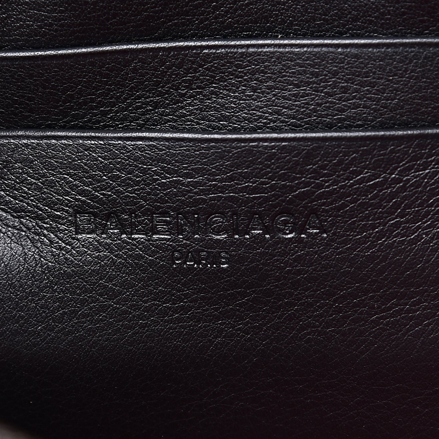 Calfskin M Triangle Pouch Black